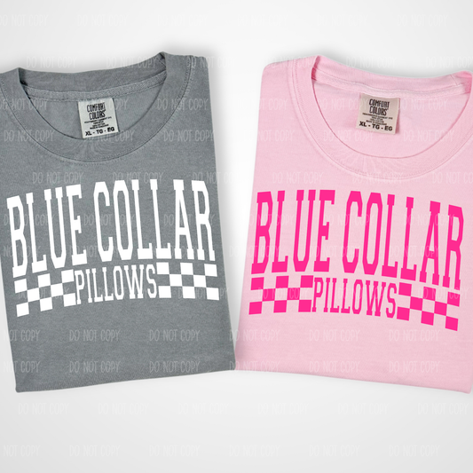 Blue Collar Pillows Single Print DTF Transfer