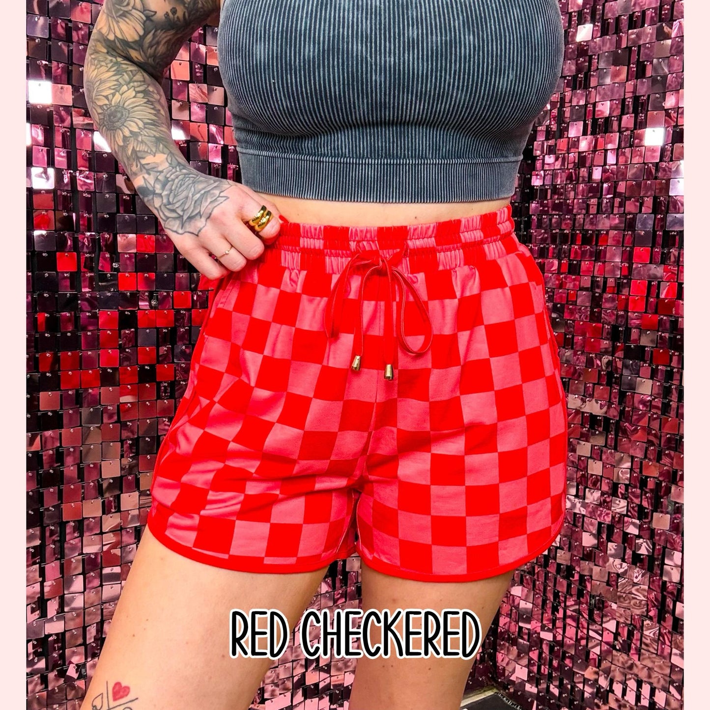 Black Willow Drawstring Active Shorts