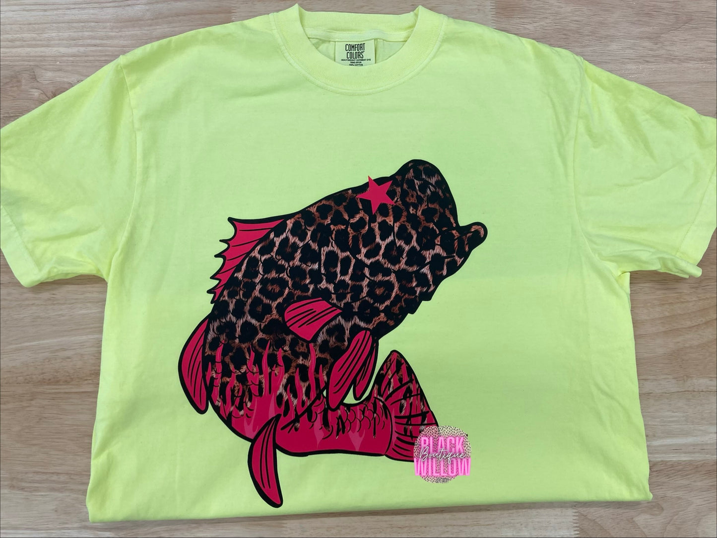 Neon Leopard Bass Comfort Colors Tee