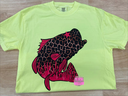 Neon Leopard Bass Comfort Colors Tee