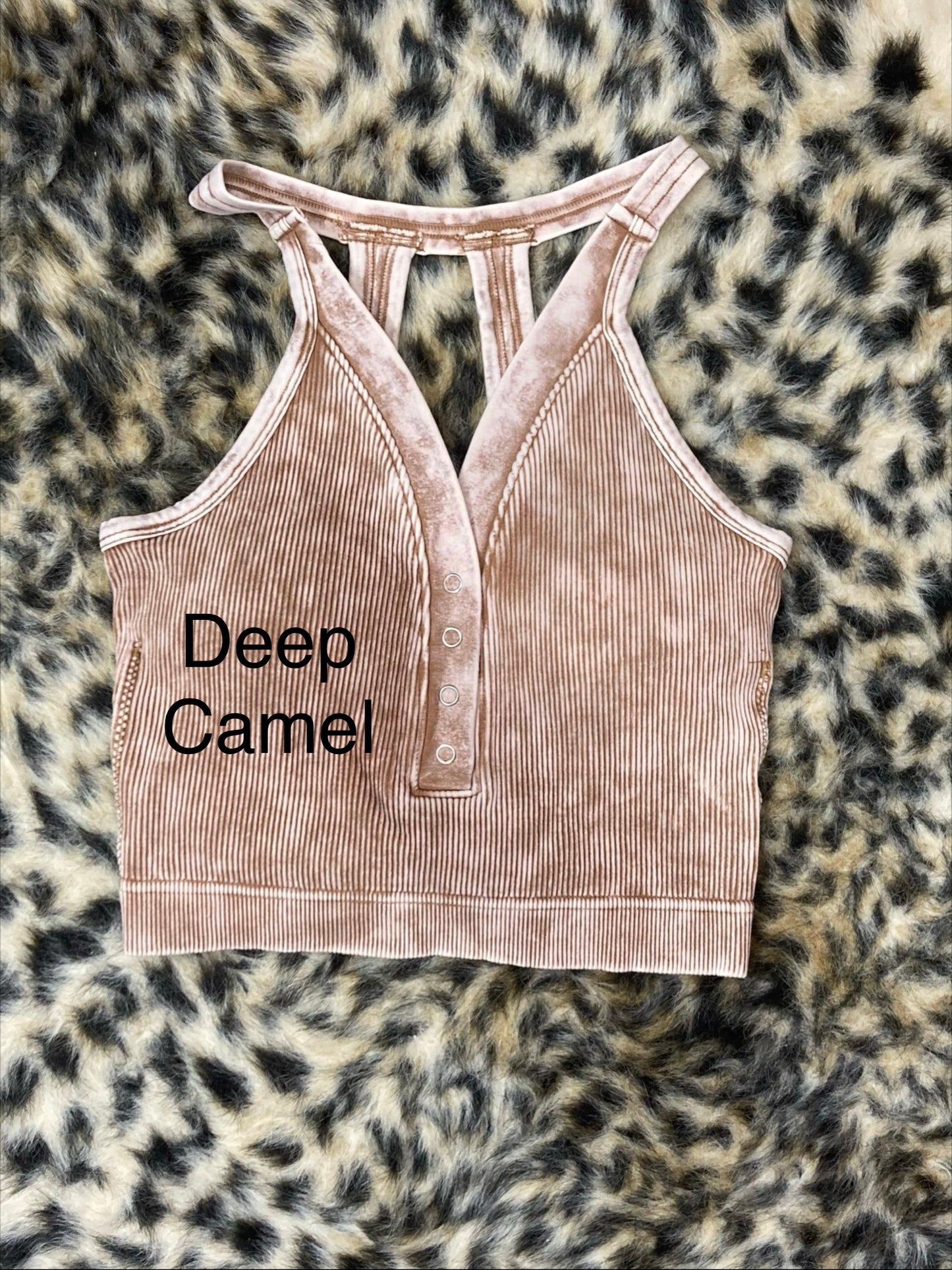 The Mia Acid Washed V-neck Tank