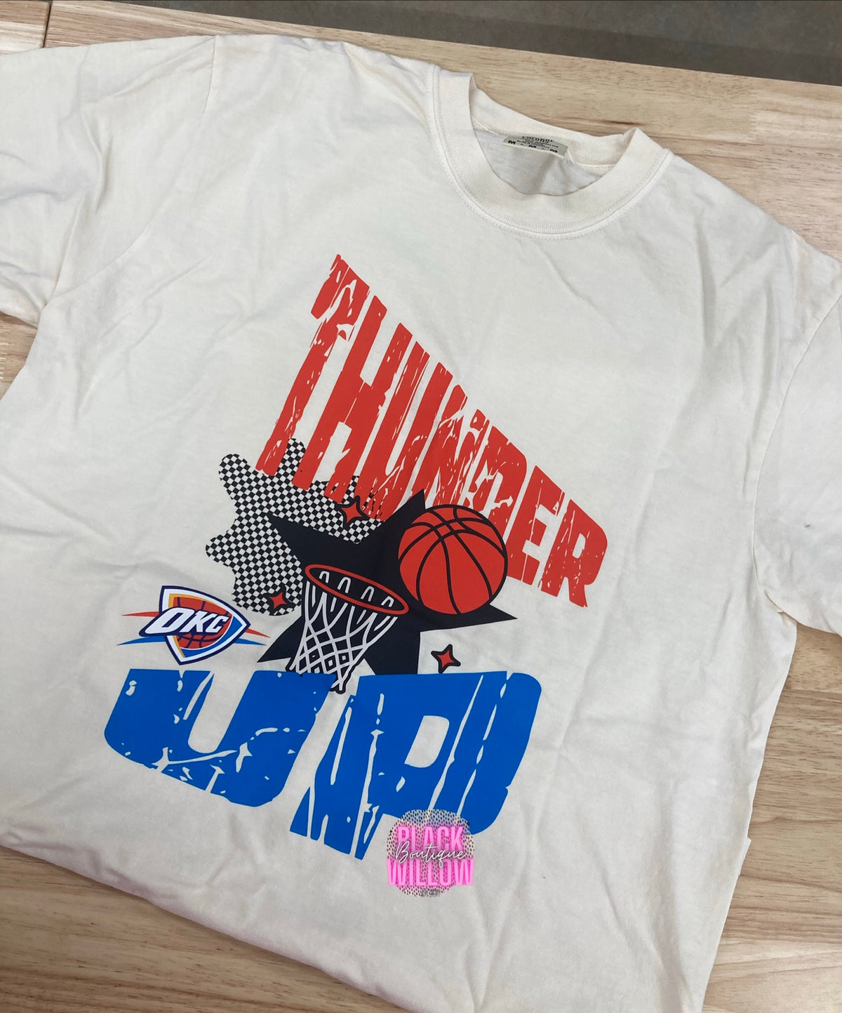 Thunder Basketball Tee Or Sweatshirt