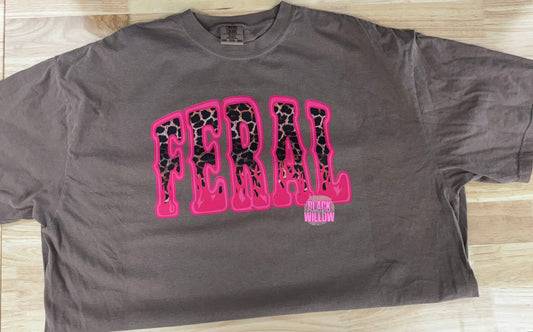 Feral Pink Leopard Tee Or Sweatshirt