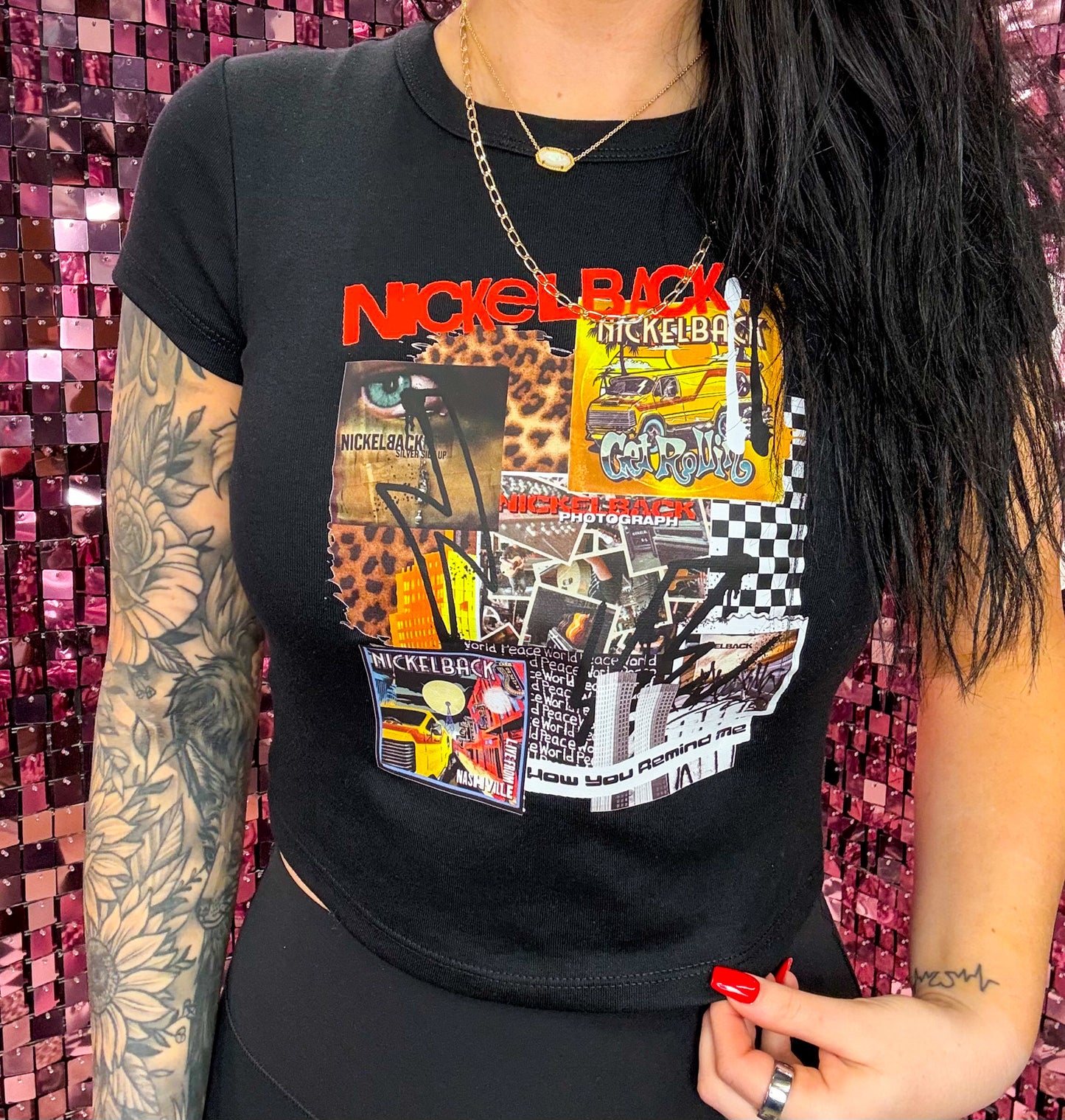 Band Collage Baby Tee