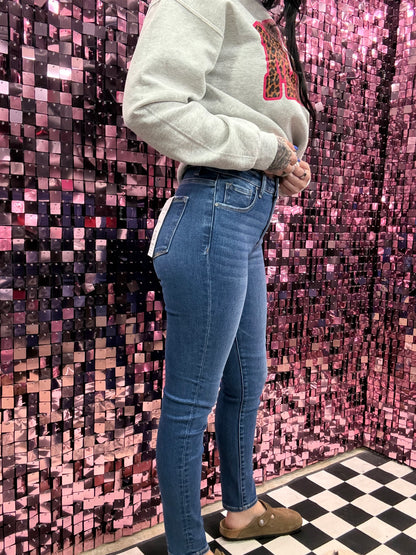 The Sam Tummy Control Mid Rise Ankle Skinny Jeans