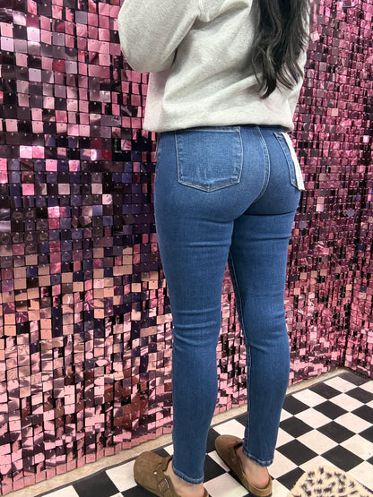 The Sam Tummy Control Mid Rise Ankle Skinny Jeans
