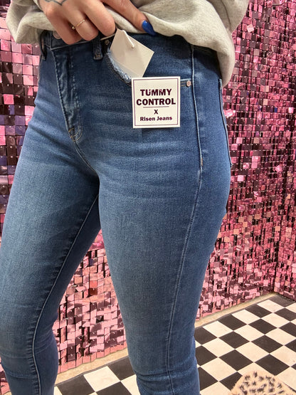 The Sam Tummy Control Mid Rise Ankle Skinny Jeans