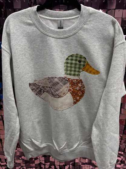 Faux Patchwork Duck Sweatshirt