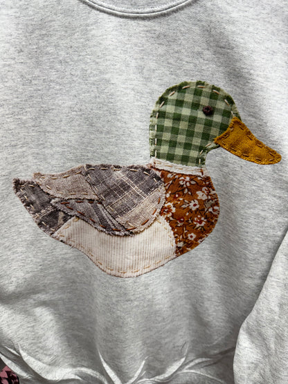 Faux Patchwork Duck Sweatshirt