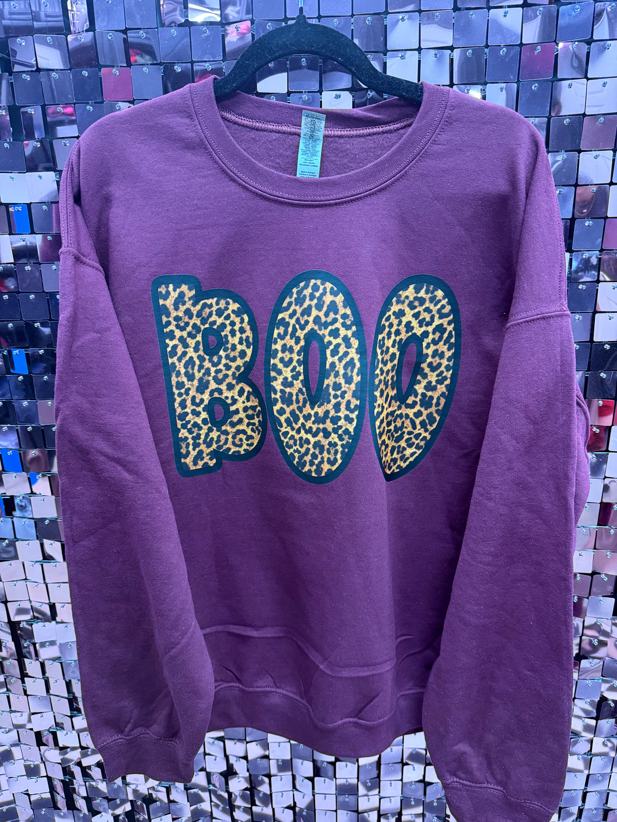 Black and Leopard Boo Tee or Sweatshirt