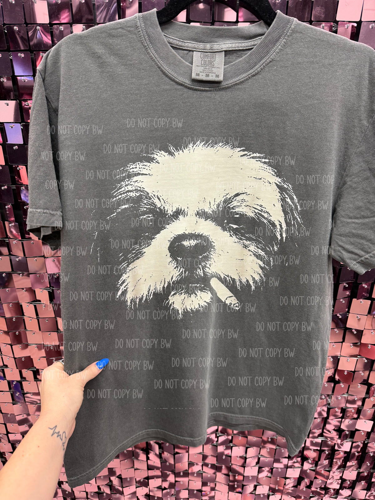 Smoking Shih Tzu (Halftone)