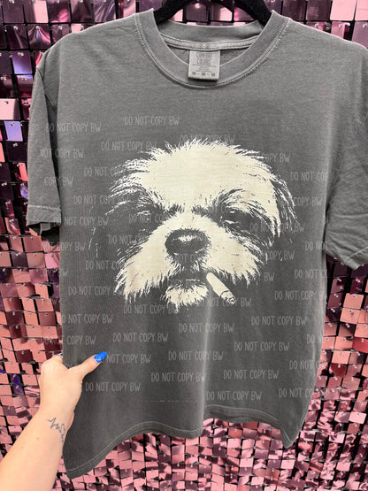 Smoking Shih Tzu (Halftone)