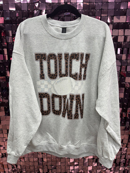 Leopard Touchdown Tee or Sweatshirt