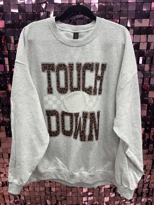 Leopard Touchdown Tee or Sweatshirt