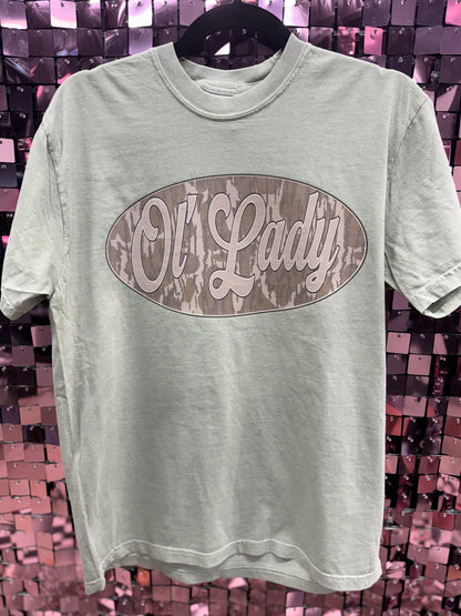 Camo Ol Lady Tee or Sweatshirt