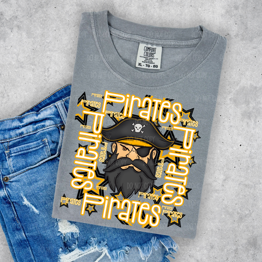 Pirates Star Collage Tee Or Sweatshirt