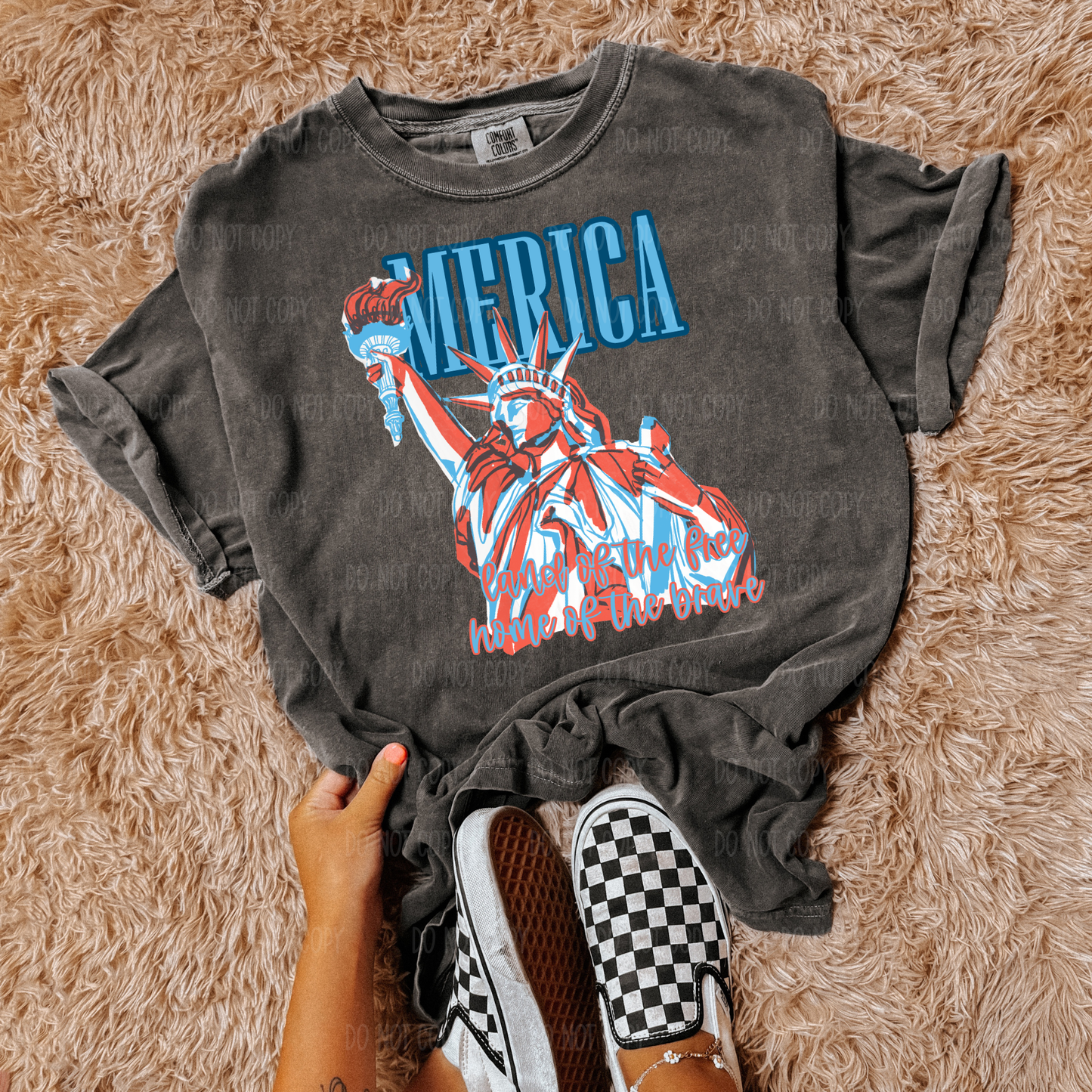 Land Of The Free Comfort Colors Tee