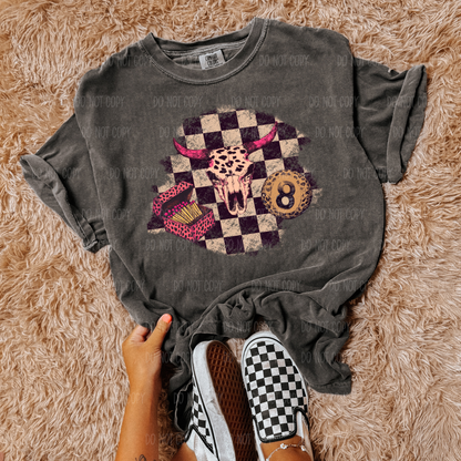 Pink Western Skull Tee Or Sweatshirt
