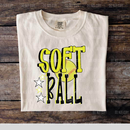 Softball Stars Tee Or Sweatshirt