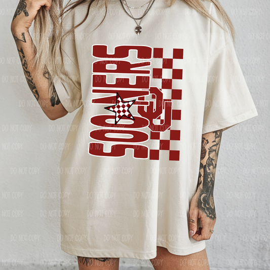 Crimson Oklahoma Tee Or Sweatshirt