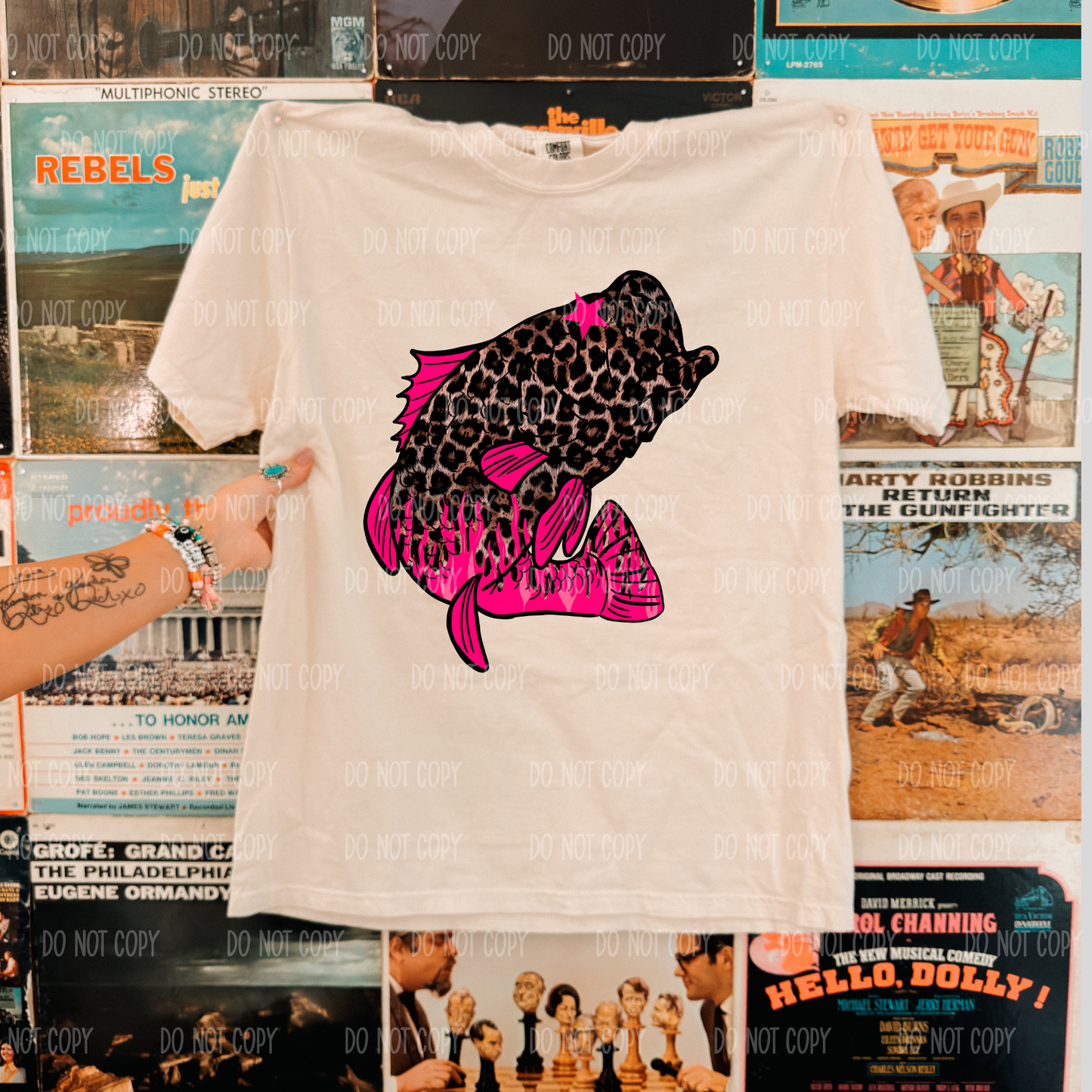 Neon Leopard Bass Comfort Colors Tee