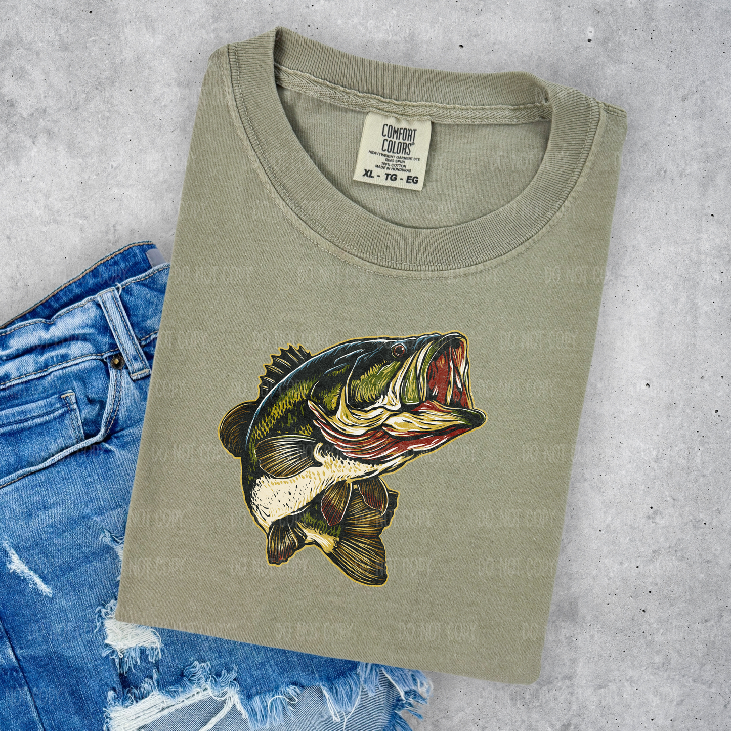 Big Mouth Bass Single Print DTF Transfer