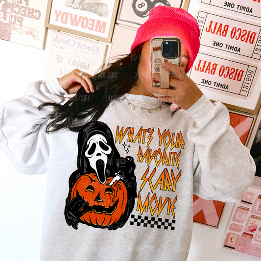 Slasher Pumkin Single Print DTF Transfer