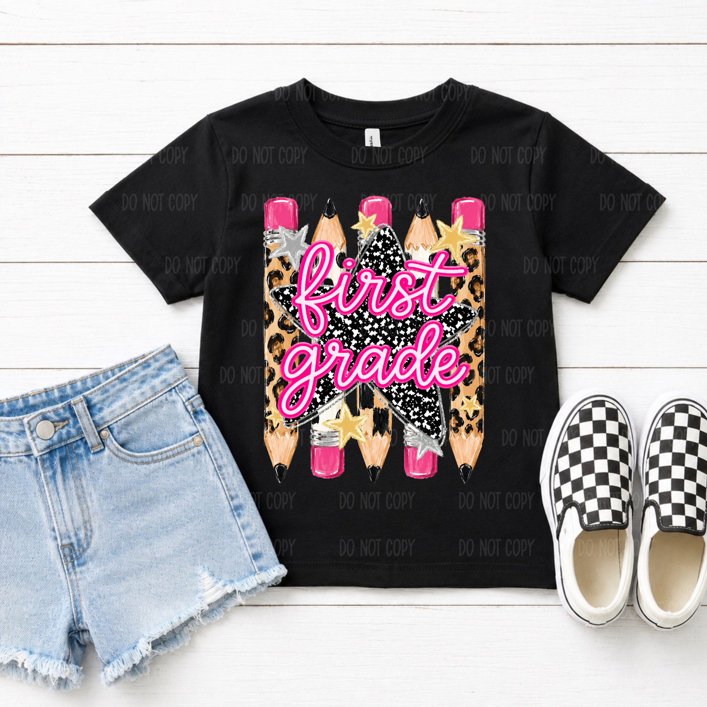 Pink Sparkly Pencil School Grades Tee Or Sweatshirt