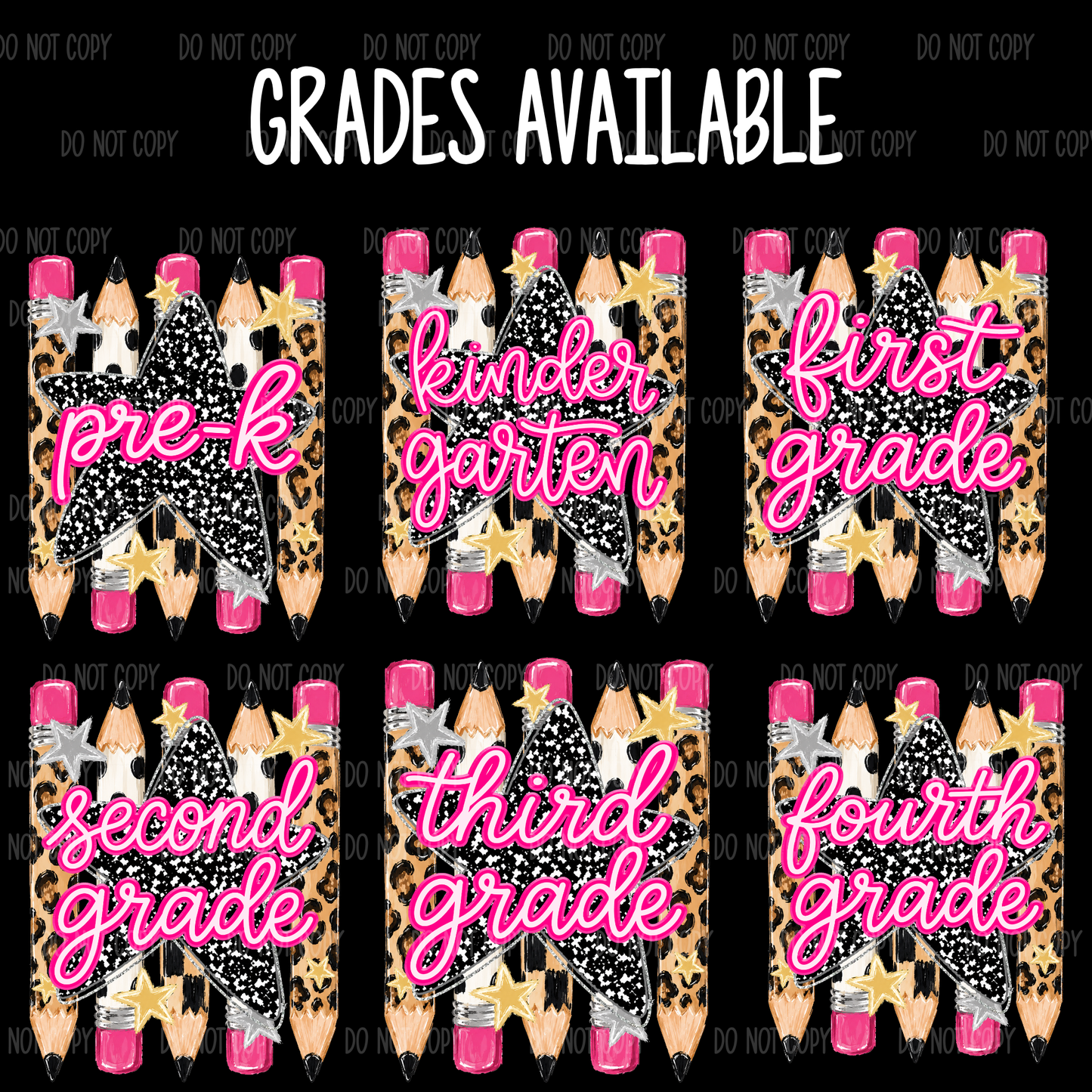 Pink Sparkly Pencil School Grades Tee Or Sweatshirt