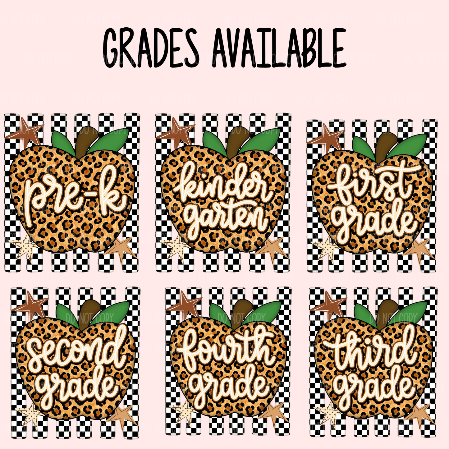 Leopard Apple School Grades Tee Or Sweatshirt