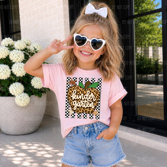 Leopard Apple School Grades Tee Or Sweatshirt