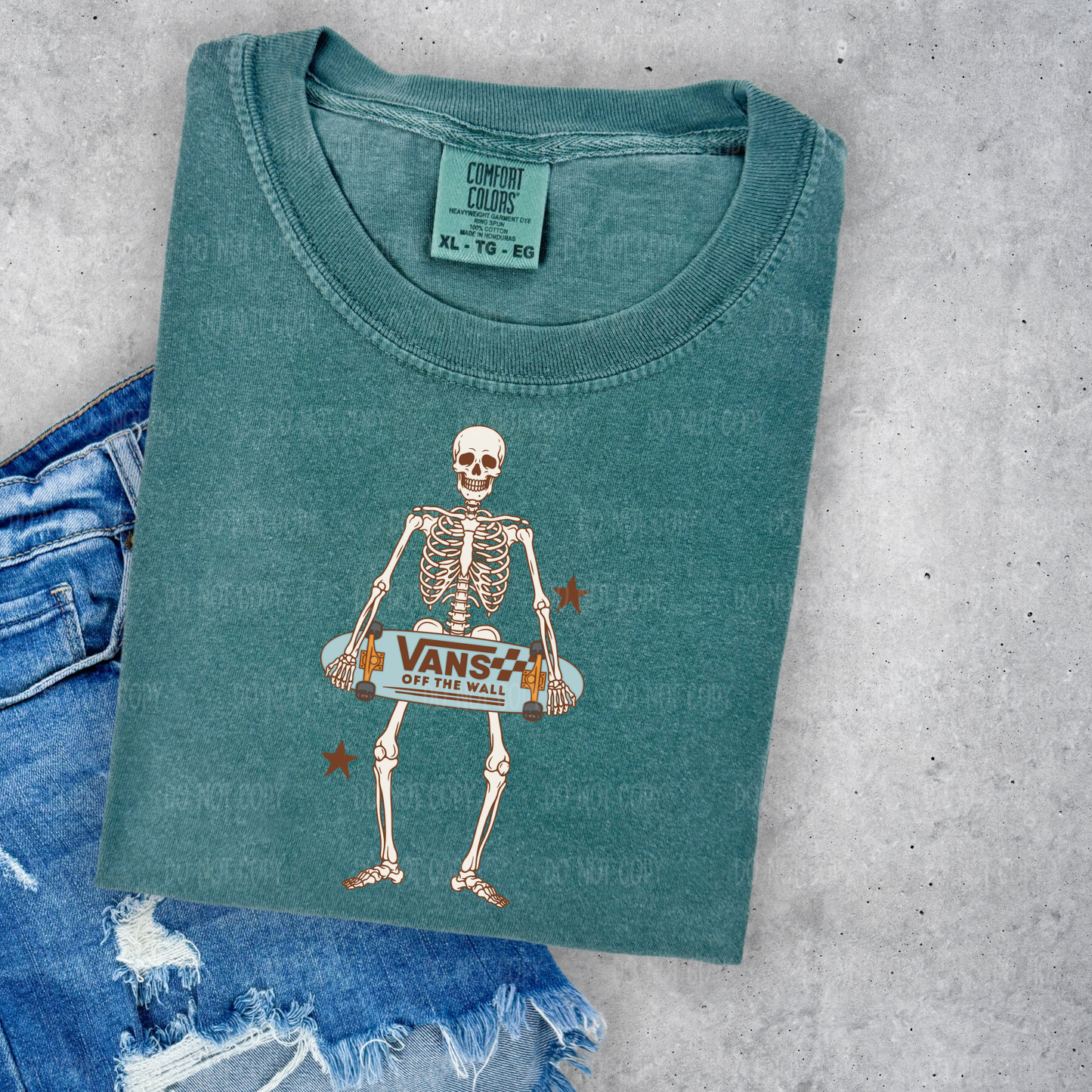 Skelly Skateboard Single Print DTF Transfer