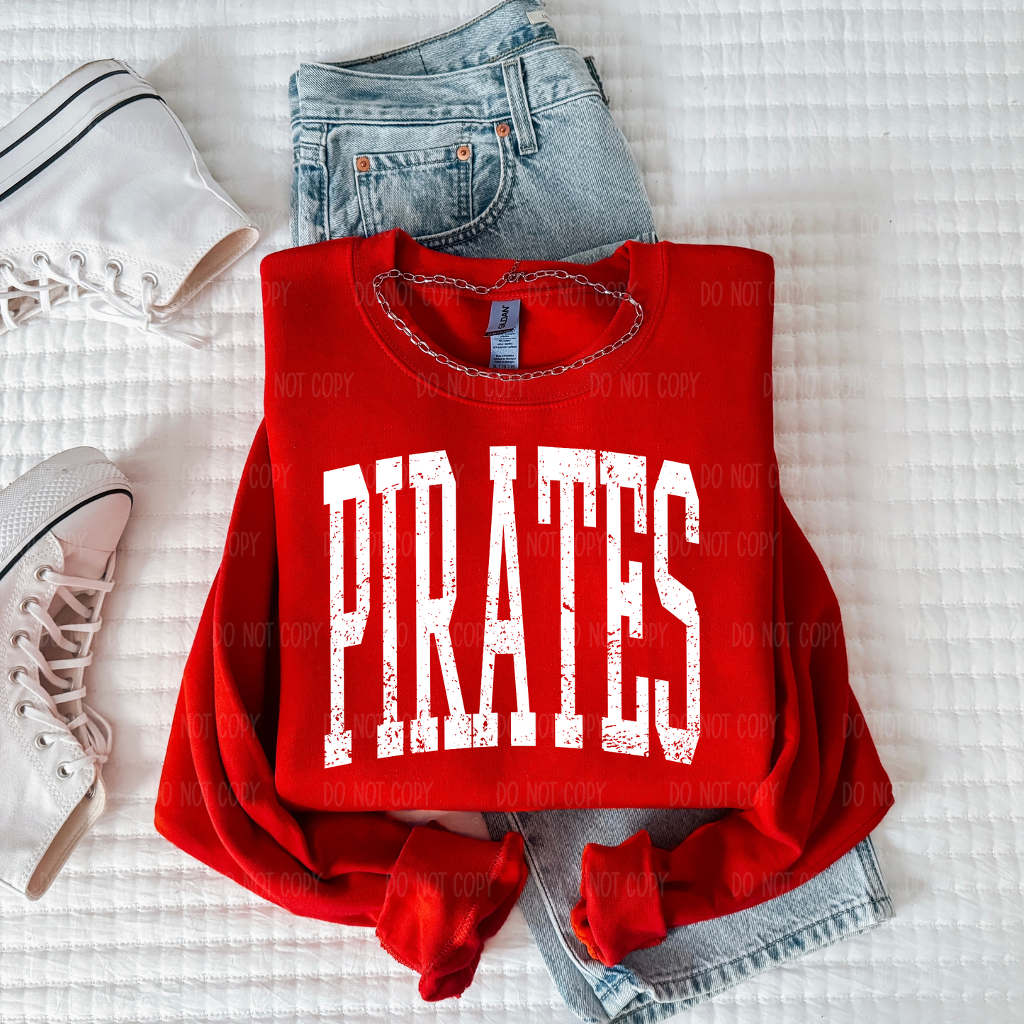 Pirates Distressed Tee or Sweatshirt