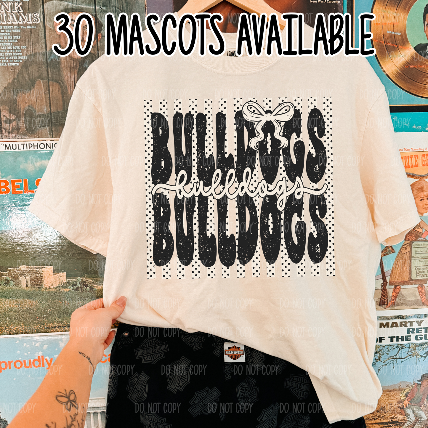 Polkadot Striped Mascots Tee Or Sweatshirt
