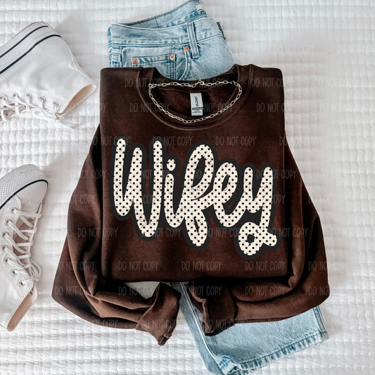 Polka Dot Wifey Sweatshirt