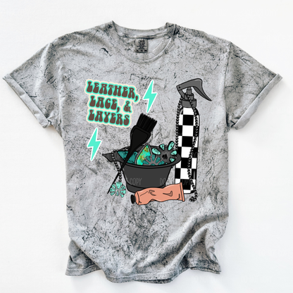 Leather Lace and Layers Tee or Sweatshirt
