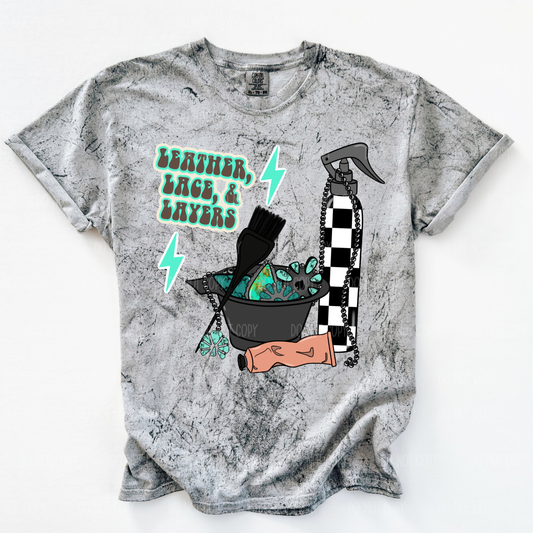 Leather Lace and Layers Tee or Sweatshirt