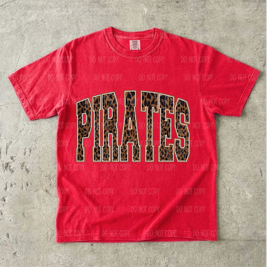 Brown Leopard Pirates Tee or Sweatshirt