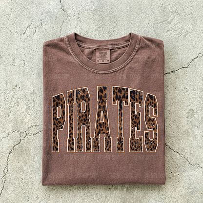 Brown Leopard Pirates Tee or Sweatshirt