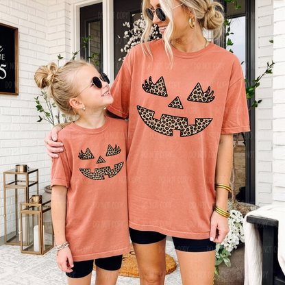 Leopard Jack O Lantern Tee or Sweatshirt