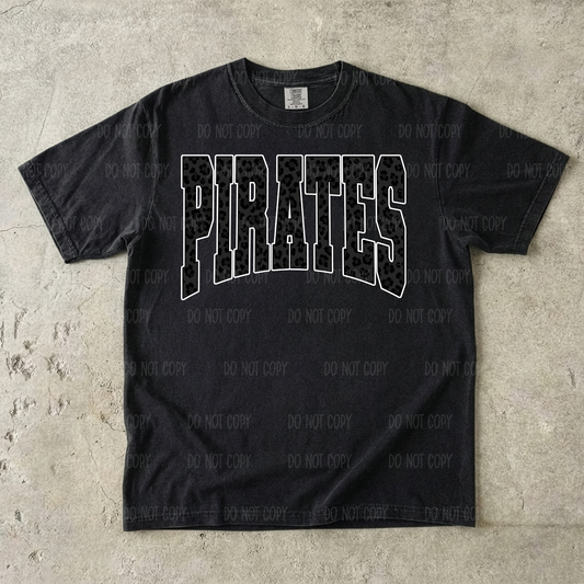 Black Leopard Pirates Tee or Sweatshirt