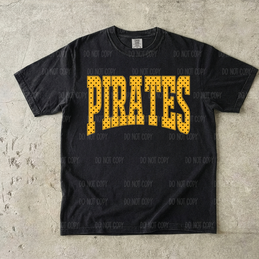 Yellow Polka Dot Pirates Tee or Sweatshirt