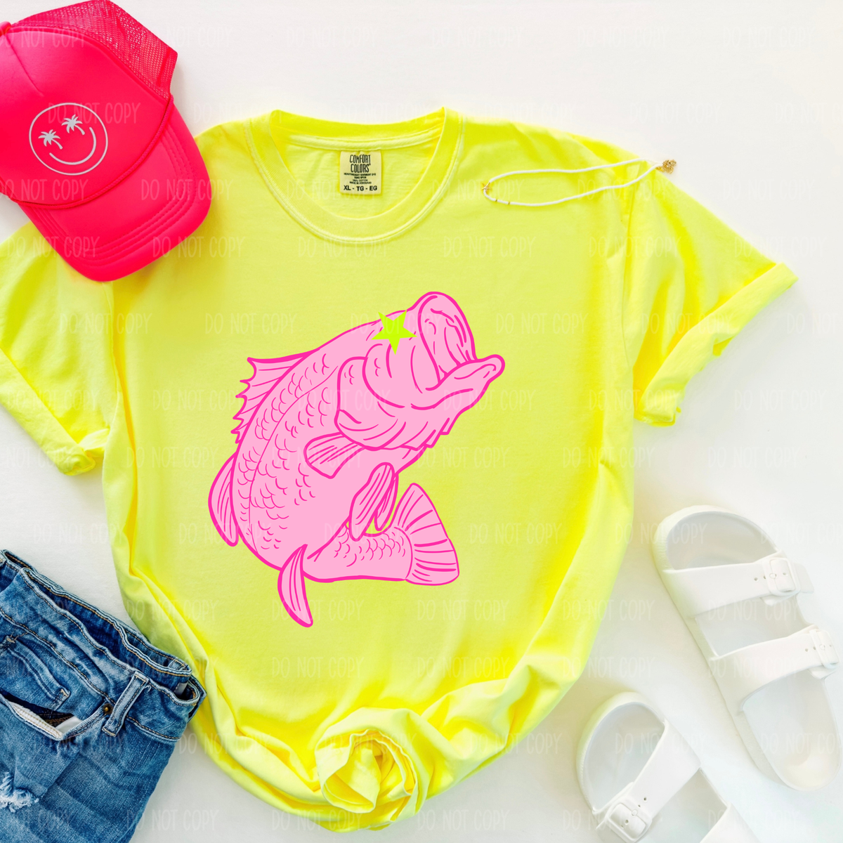 Cutie Pink Bass Single Print DTF Transfer