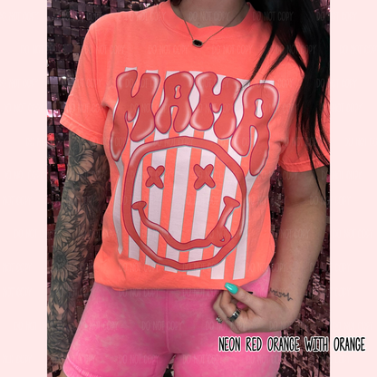 Neon Mama Stripes Comfort Colors Tee