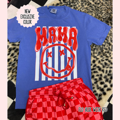 Neon Mama Stripes Comfort Colors Tee