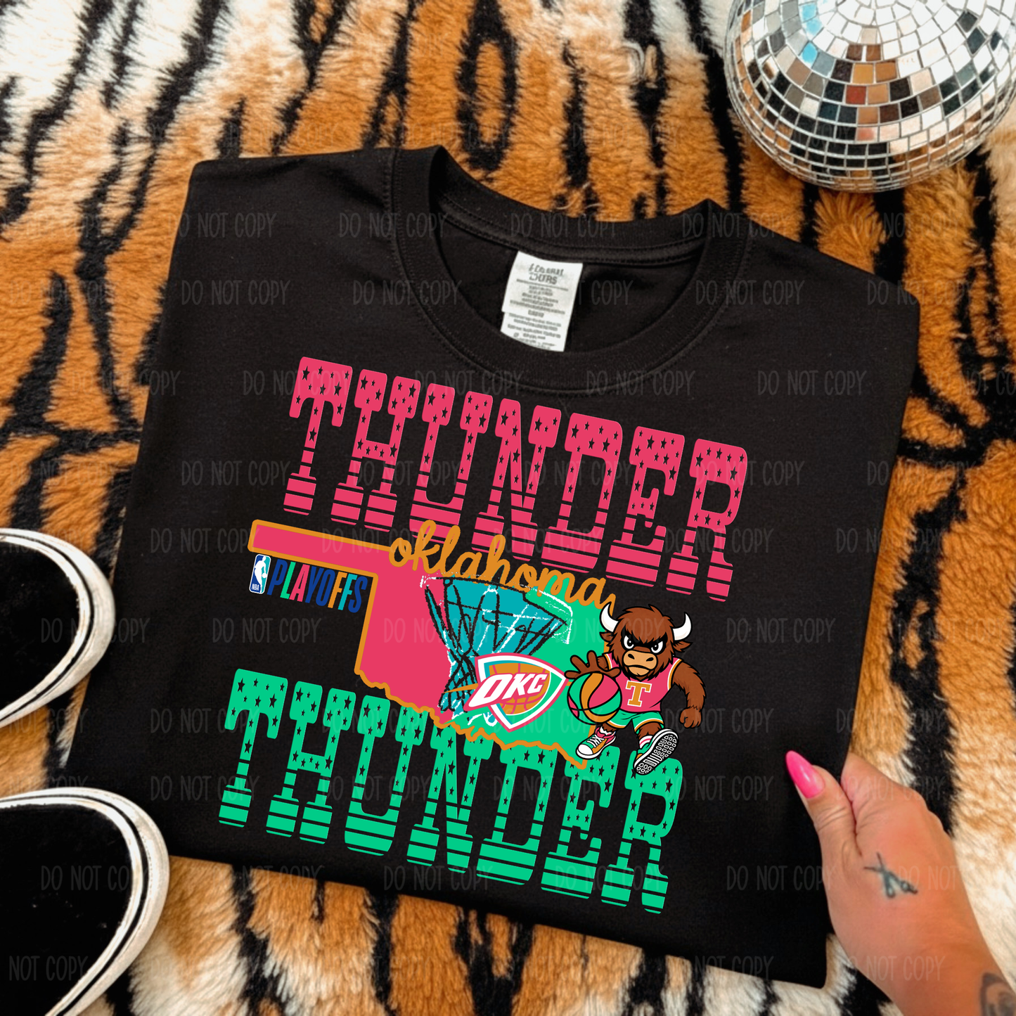 Thunder Basketball Tee Or Sweatshirt