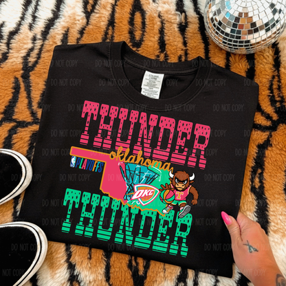 Thunder Basketball Tee Or Sweatshirt