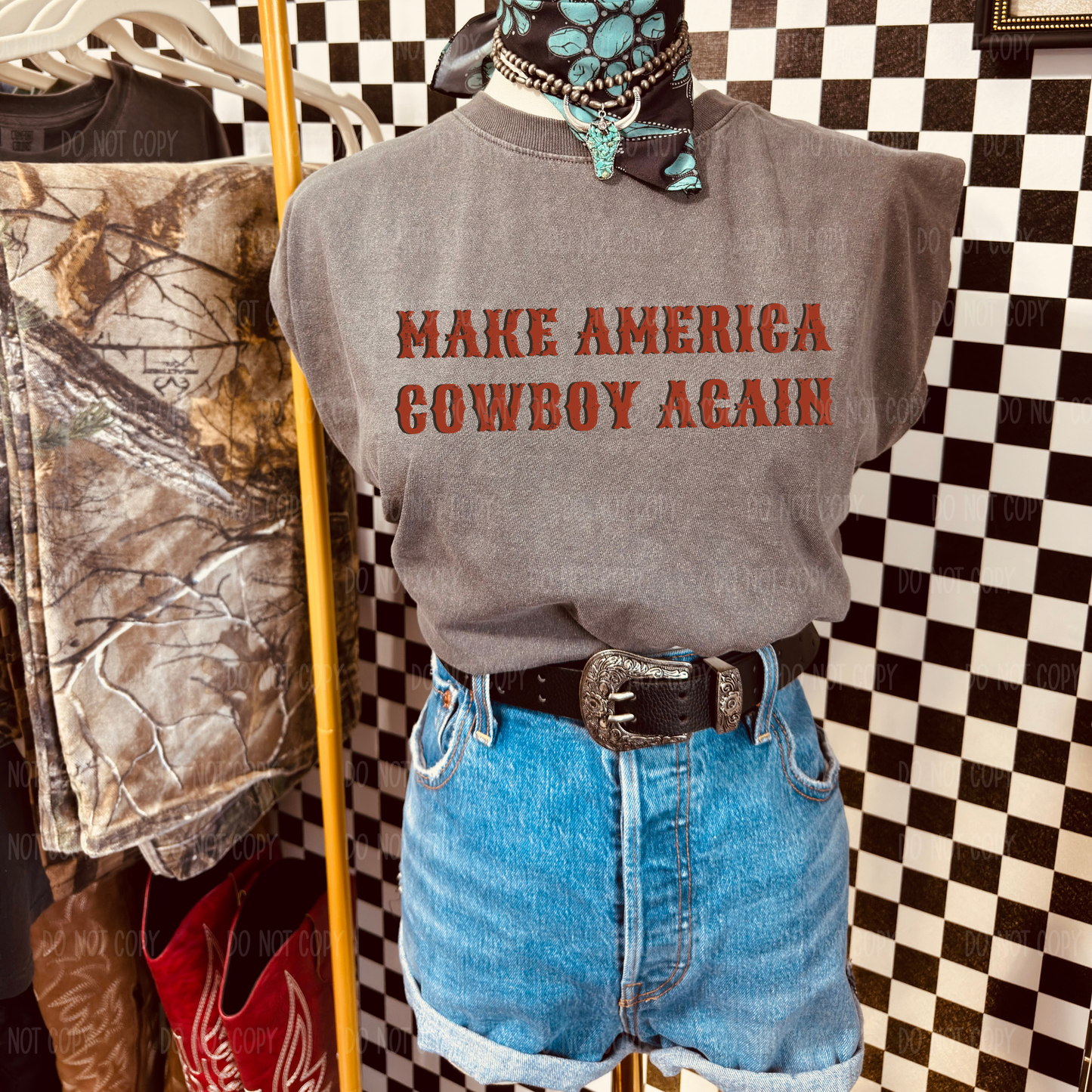 Make America Cowboy Again Single Print DTF Transfer