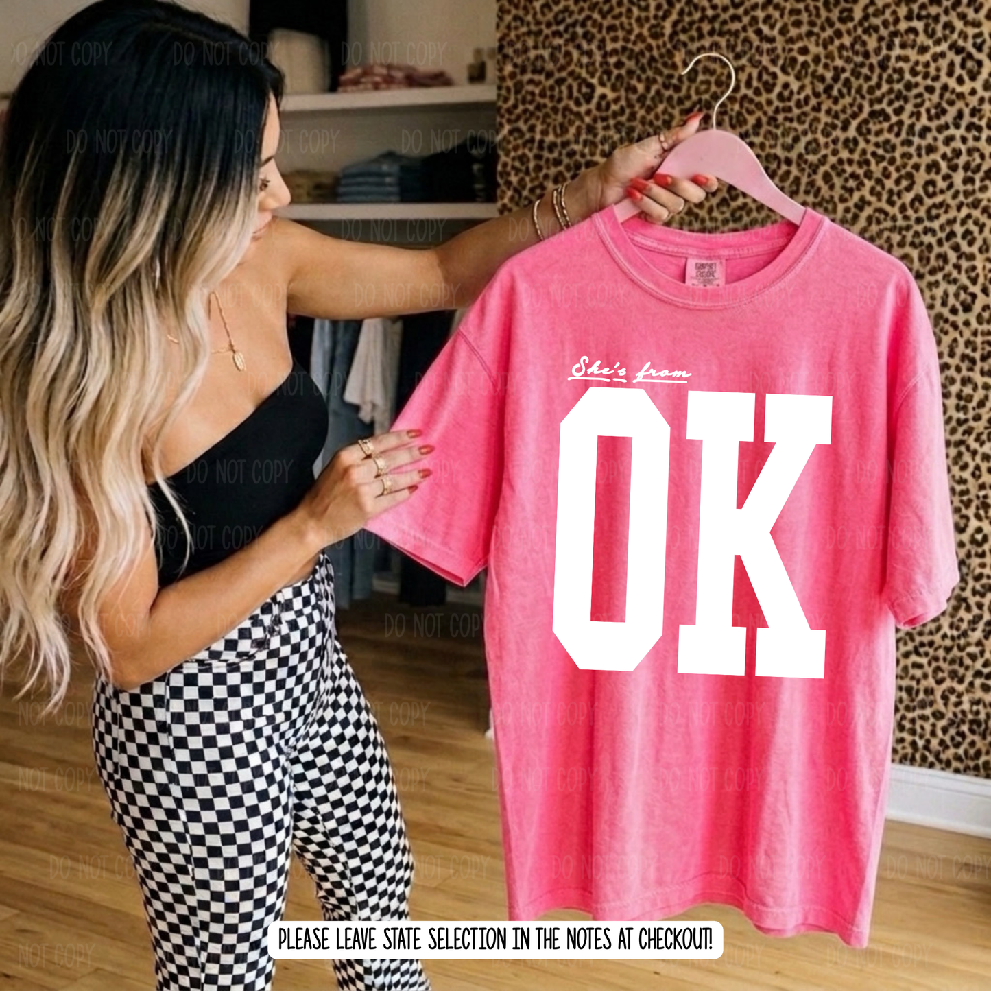 She's From Texas (All States Included) Comfort Colors Tee