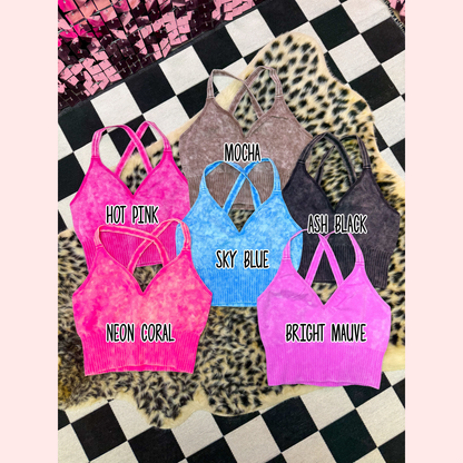 Karson Crisscross Strap Back Seamless Tank